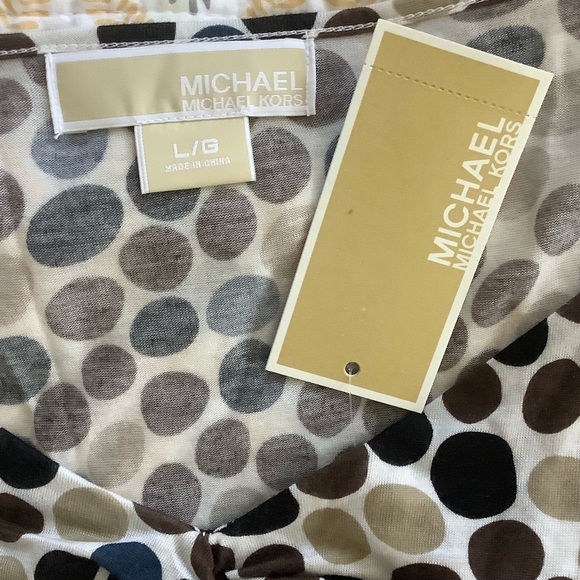 🏷NWT MICHAEL BY MICHAEL KORS Polka Dot Top - Picture 8 of 8